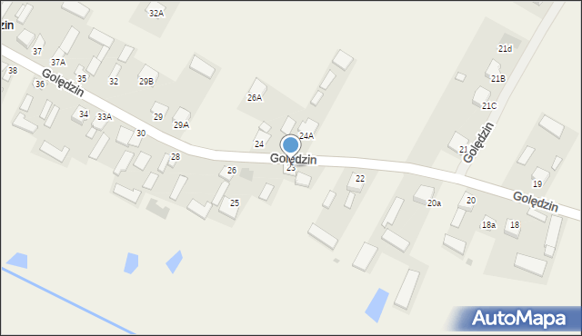 Golędzin, Golędzin, 23, mapa Golędzin