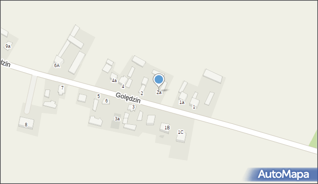 Golędzin, Golędzin, 2a, mapa Golędzin