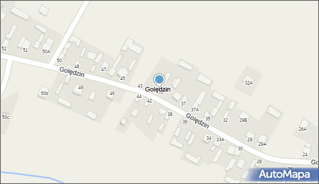 Golędzin, Golędzin, 40B, mapa Golędzin