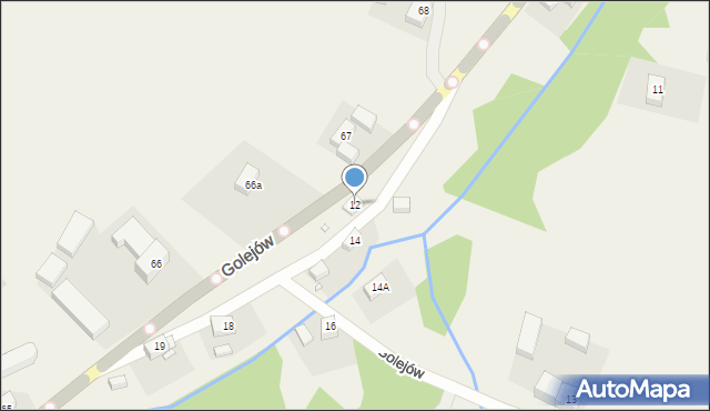 Golejów, Golejów, 12, mapa Golejów