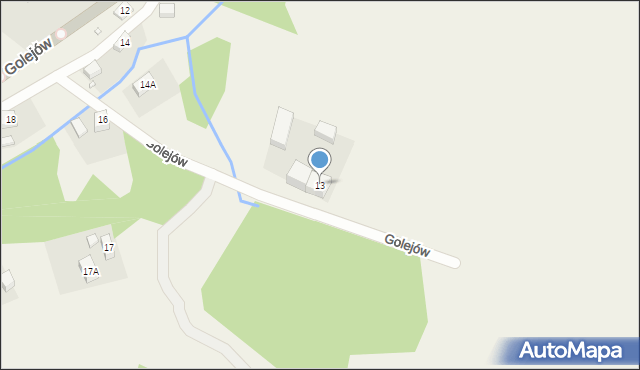 Golejów, Golejów, 13, mapa Golejów