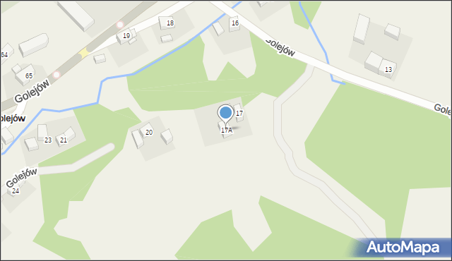 Golejów, Golejów, 17A, mapa Golejów