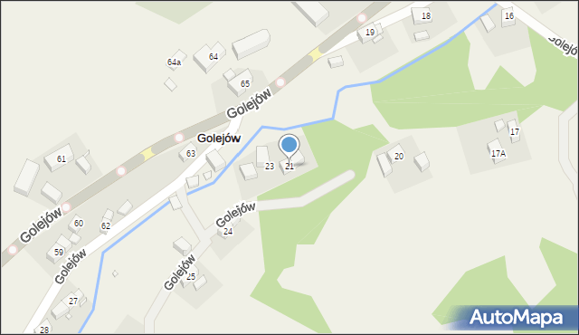 Golejów, Golejów, 21, mapa Golejów
