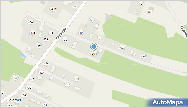 Golemki, Golemki, 49B, mapa Golemki