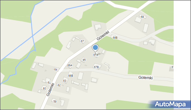 Golemki, Golemki, 67A, mapa Golemki