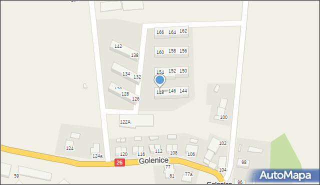 Golenice, Golenice, 148, mapa Golenice