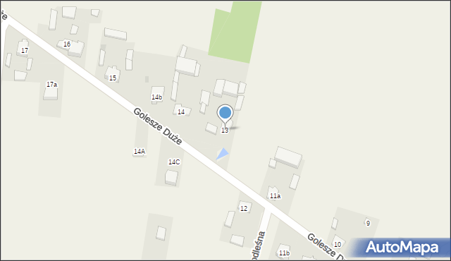 Golesze Duże, Golesze Duże, 13, mapa Golesze Duże
