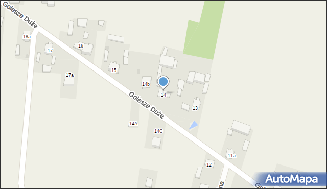 Golesze Duże, Golesze Duże, 14, mapa Golesze Duże