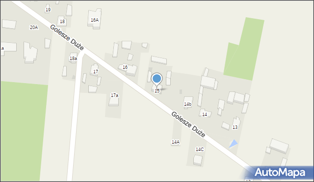 Golesze Duże, Golesze Duże, 15, mapa Golesze Duże