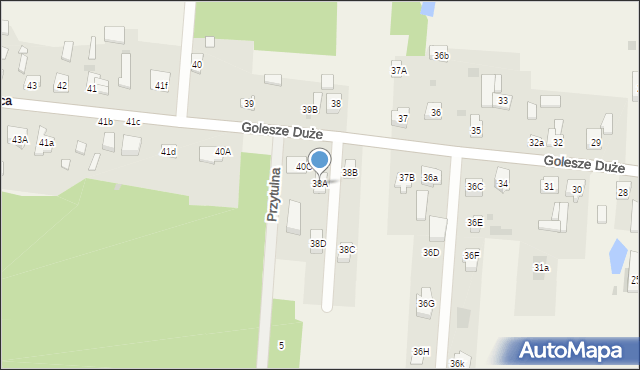 Golesze Duże, Golesze Duże, 38A, mapa Golesze Duże