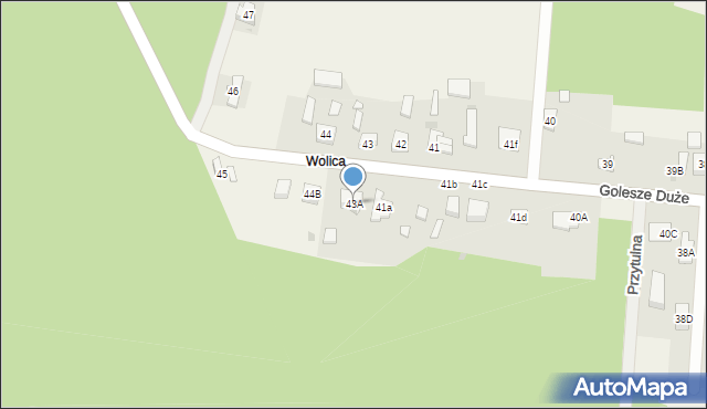 Golesze Duże, Golesze Duże, 43A, mapa Golesze Duże