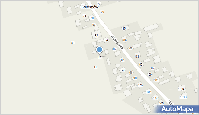 Goleszów, Goleszów, 89, mapa Goleszów
