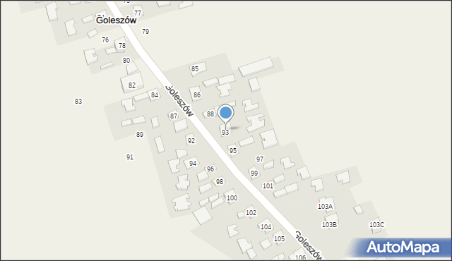 Goleszów, Goleszów, 93, mapa Goleszów