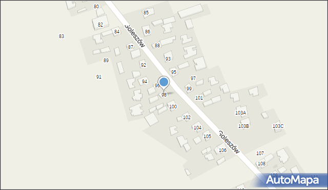 Goleszów, Goleszów, 98, mapa Goleszów