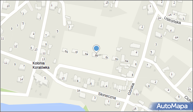 Goleszów, Górska, 6d, mapa Goleszów