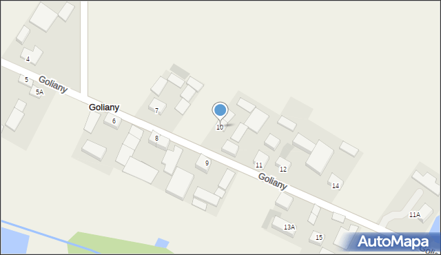 Goliany, Goliany, 10, mapa Goliany
