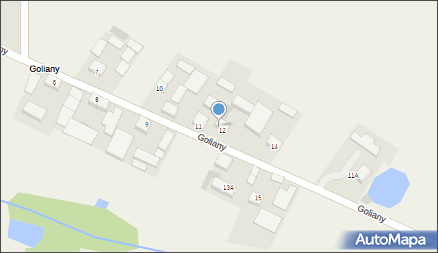 Goliany, Goliany, 12A, mapa Goliany
