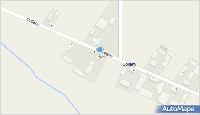Goliany, Goliany, 5A, mapa Goliany