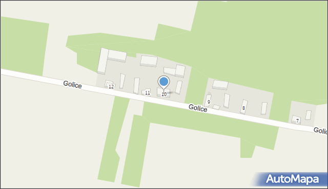 Golice, Golice, 10, mapa Golice