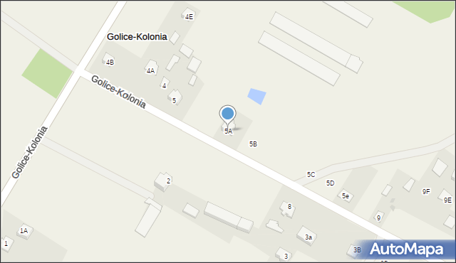 Golice-Kolonia, Golice-Kolonia, 5A, mapa Golice-Kolonia