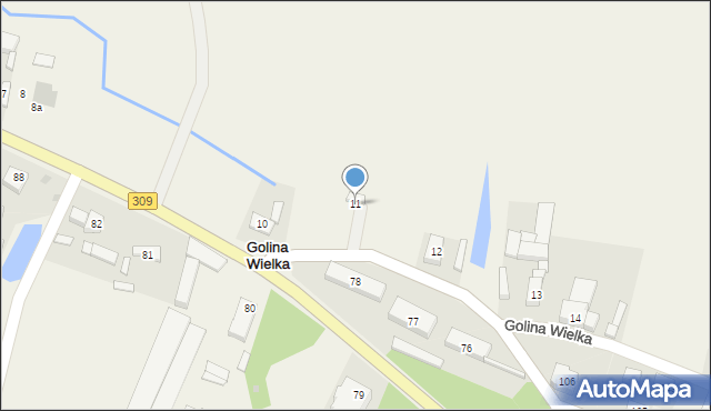 Golina Wielka, Golina Wielka, 11, mapa Golina Wielka
