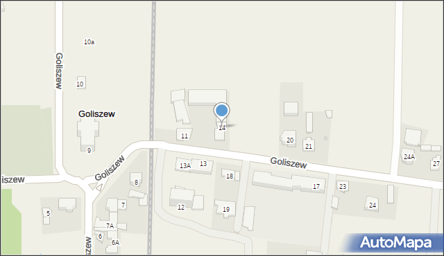Goliszew, Goliszew, 14, mapa Goliszew