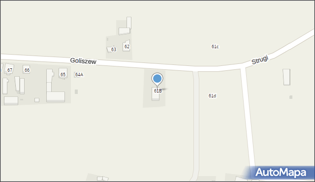 Goliszew, Goliszew, 61B, mapa Goliszew