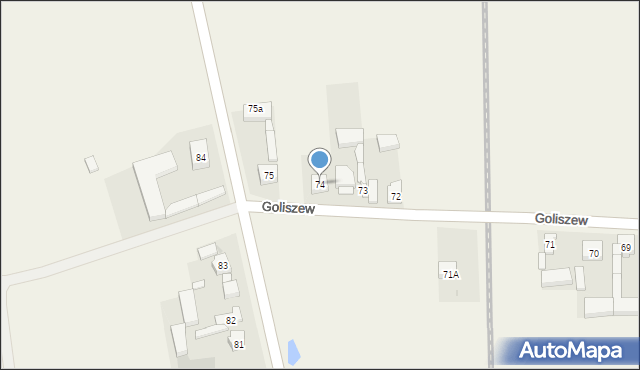 Goliszew, Goliszew, 74, mapa Goliszew