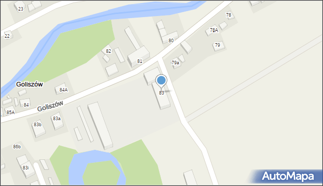 Goliszów, Goliszów, 83, mapa Goliszów