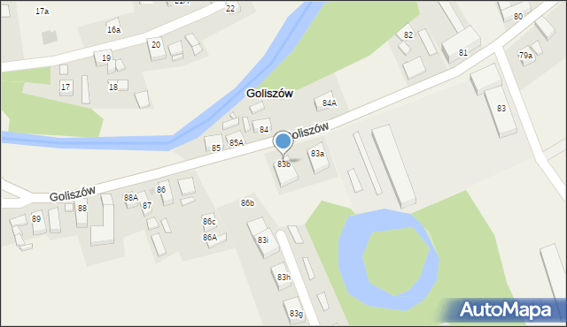 Goliszów, Goliszów, 83b, mapa Goliszów