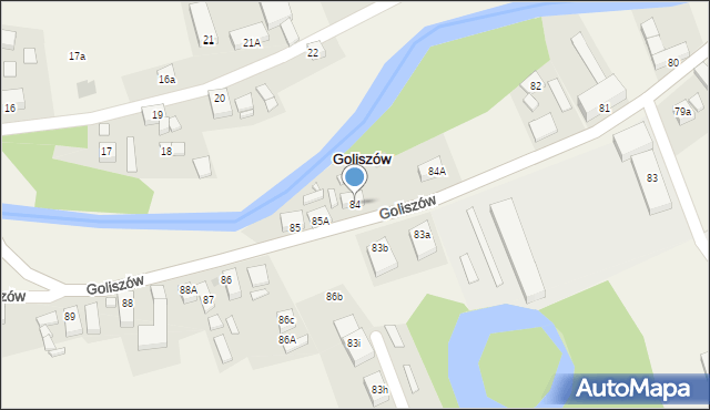 Goliszów, Goliszów, 84, mapa Goliszów