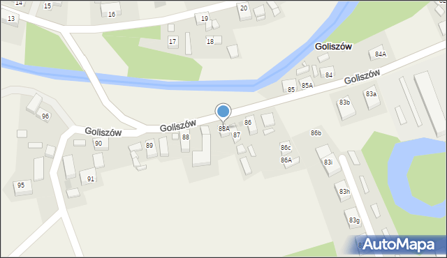 Goliszów, Goliszów, 88A, mapa Goliszów