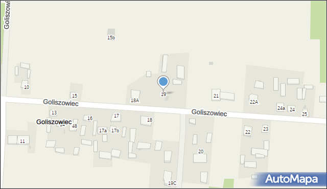 Goliszowiec, Goliszowiec, 19, mapa Goliszowiec