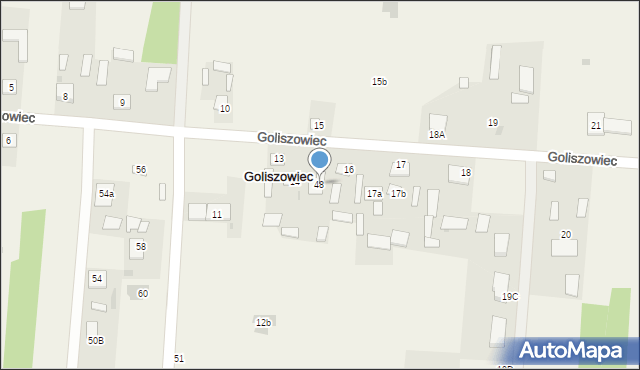 Goliszowiec, Goliszowiec, 48, mapa Goliszowiec