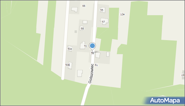 Goliszowiec, Goliszowiec, 59, mapa Goliszowiec