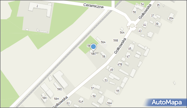 Gołków, Gołkowska, 58C, mapa Gołków
