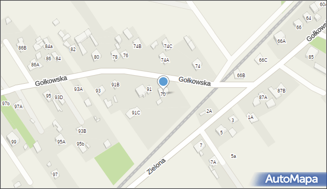 Gołków, Gołkowska, 70, mapa Gołków