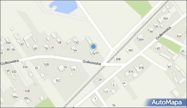 Gołków, Gołkowska, 74, mapa Gołków