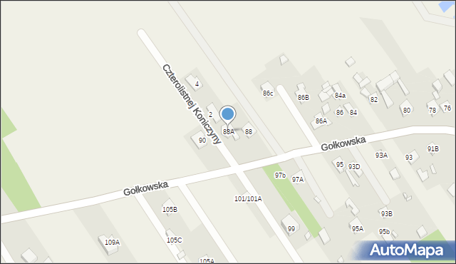 Gołków, Gołkowska, 88A, mapa Gołków