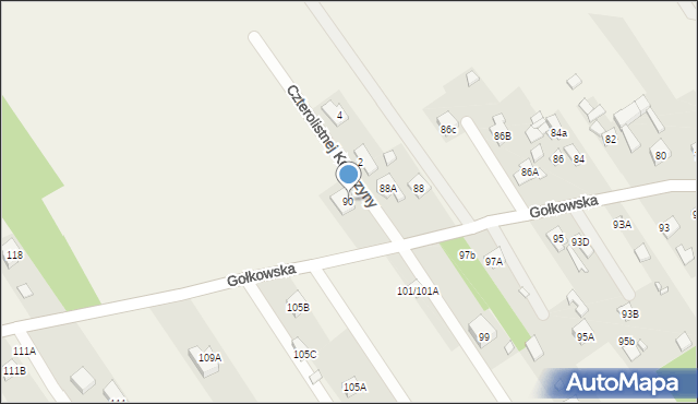 Gołków, Gołkowska, 90, mapa Gołków