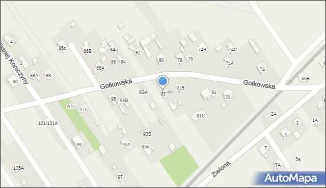 Gołków, Gołkowska, 93, mapa Gołków