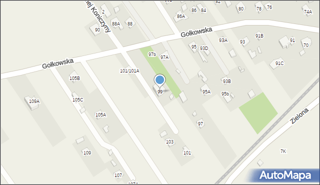 Gołków, Gołkowska, 99, mapa Gołków
