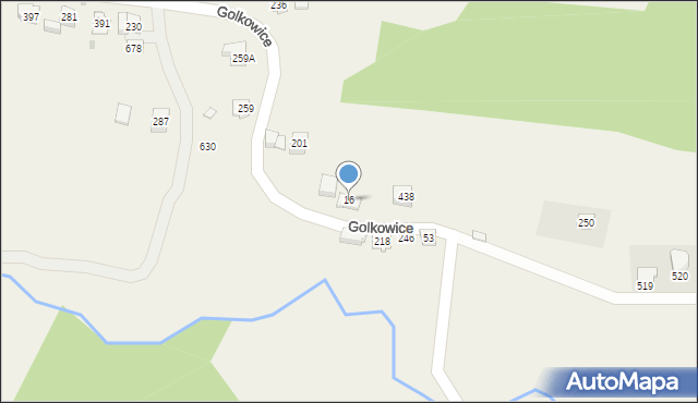 Golkowice, Golkowice, 16, mapa Golkowice