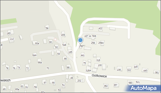 Golkowice, Golkowice, 179, mapa Golkowice
