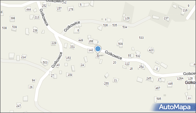 Golkowice, Golkowice, 22, mapa Golkowice
