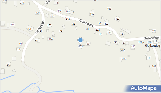 Golkowice, Golkowice, 255, mapa Golkowice