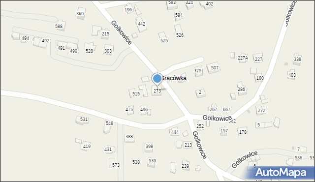 Golkowice, Golkowice, 273, mapa Golkowice
