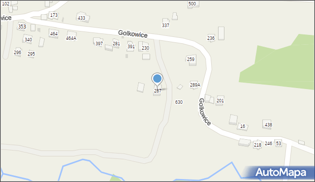 Golkowice, Golkowice, 287, mapa Golkowice