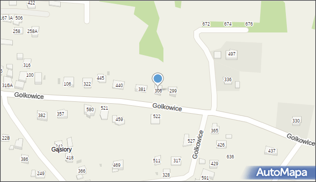 Golkowice, Golkowice, 306, mapa Golkowice
