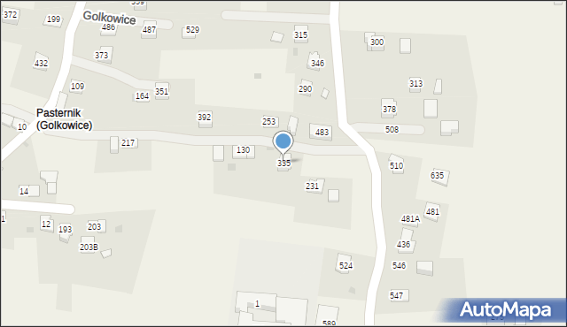 Golkowice, Golkowice, 335, mapa Golkowice